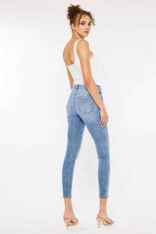 Kancan High Waist Cat's Whiskers Skinny Jeans Trendsi