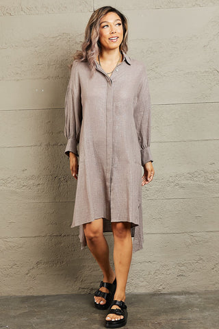 Petal Dew Hold Me Close Button Down Dress Trendsi