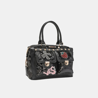 Nicole Lee USA Sequin Patch Boston Bag Trendsi