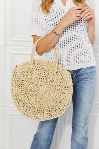 Justin Taylor Beach Date Straw Rattan Handbag in Ivory Trendsi