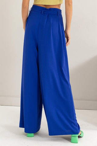 HYFVE Paperbag Waist Wide Leg Pants Trendsi