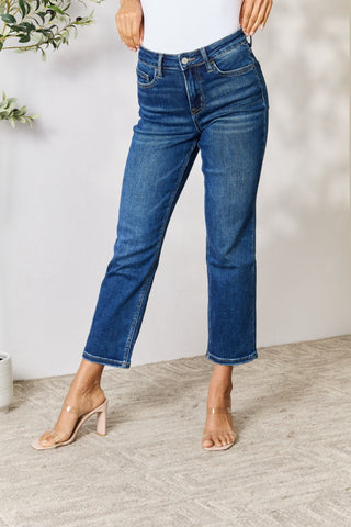 BAYEAS Cropped Straight Jeans Trendsi